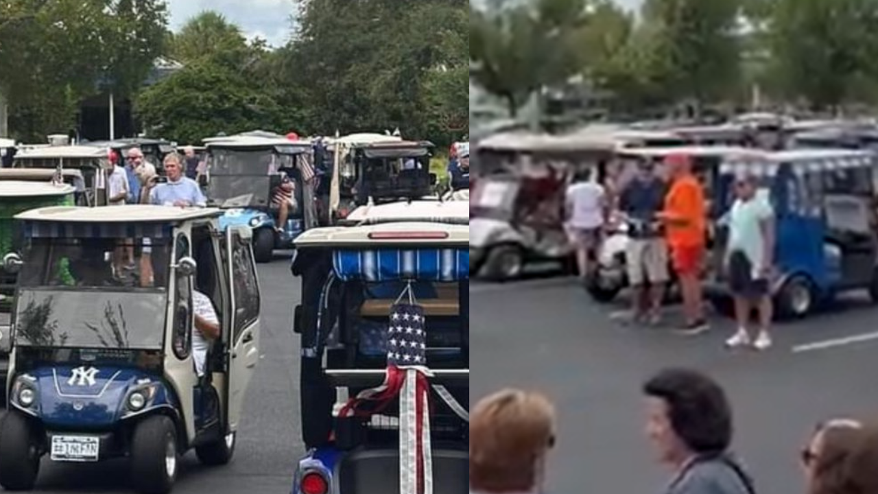 Kamala Harris Golf Cart Rally