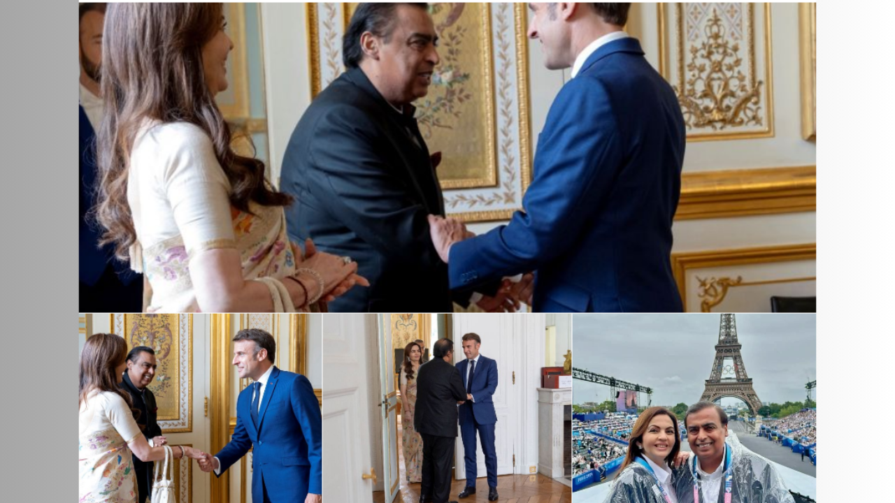 Ambanis Welcomed by President Macron