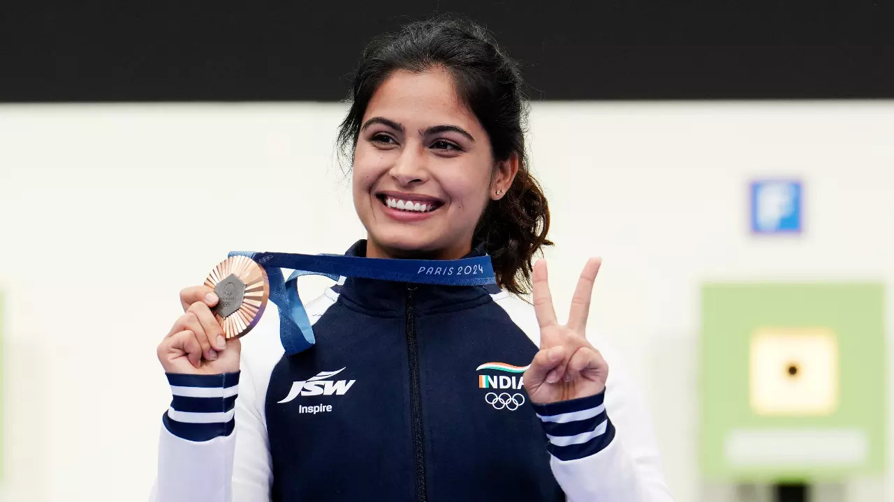 Manu Bhaker wins bronze medal at Paris Olympics