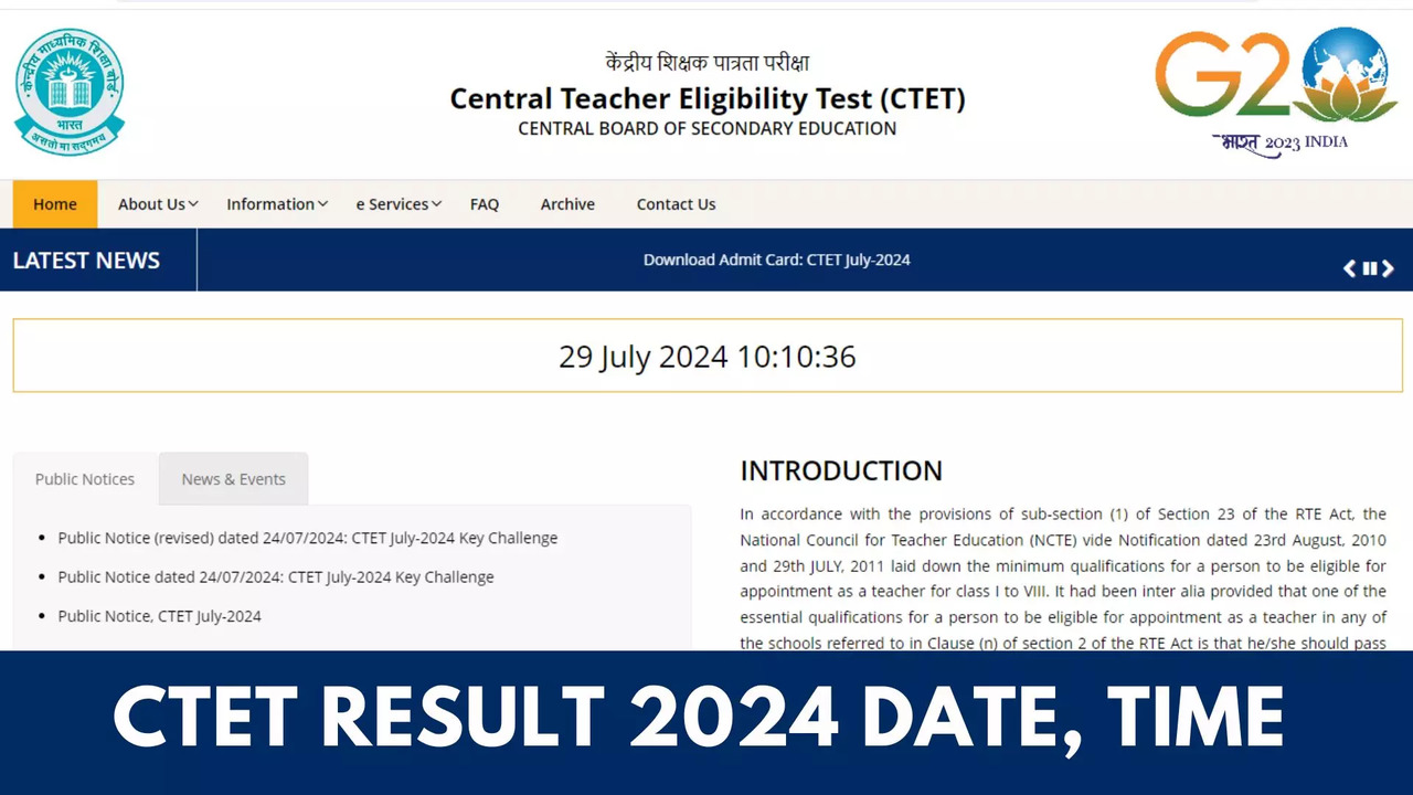 CTET Result 2024 Date HIGHLIGHTS CBSE CTET July Result OUT on ctetnicin Latest Update