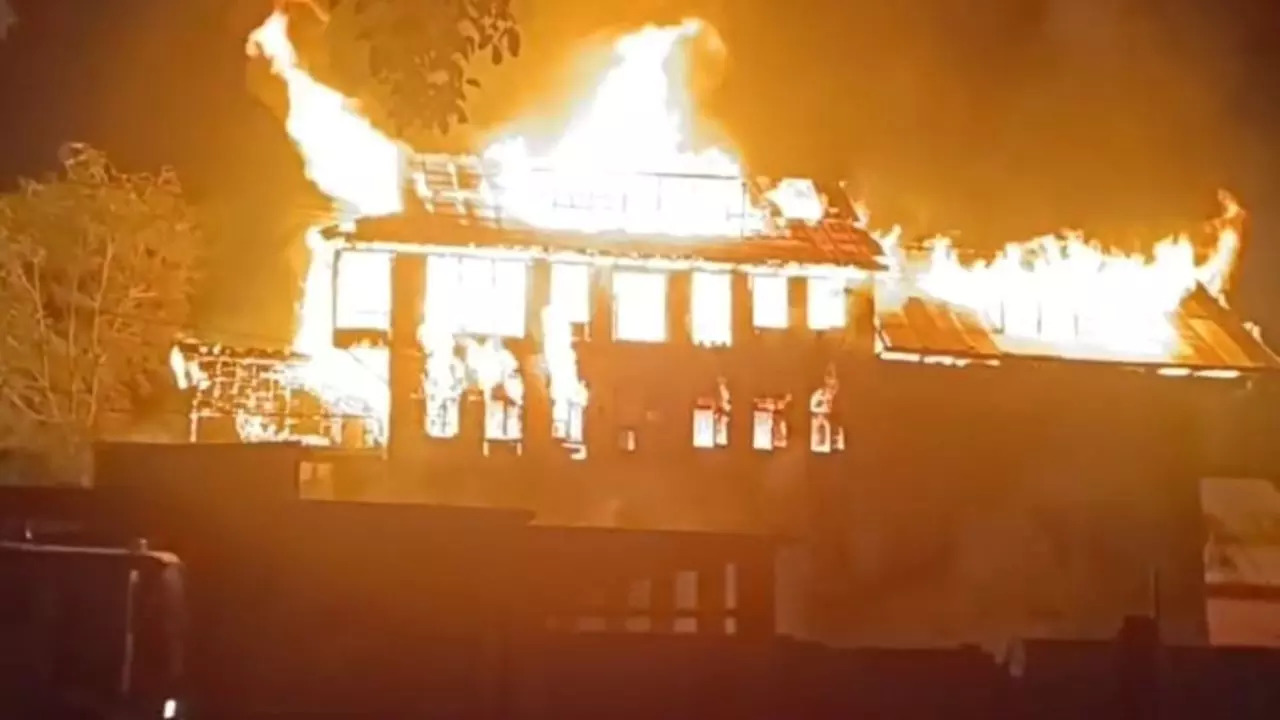 Kashmiri Pandit houses on fire