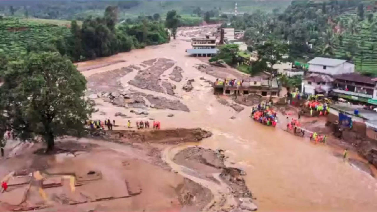 ವಯನಾಡಿನಲ್ಲಿ ಭೂಕುಸಿತ ಸಂಭವಿಸಿದ ಸ್ಥಳದ ಡ್ರೋನ್ ನೋಟ