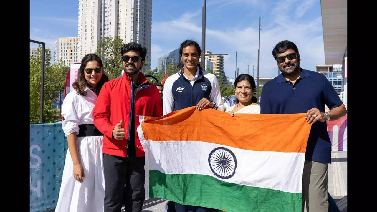 PV Sindhu ram charan and chiranjeevi