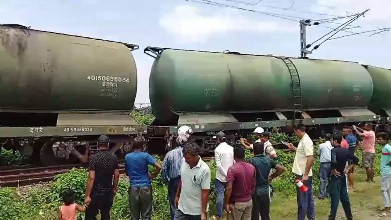 Train Accident goods train derailed in rangapani in siliguri