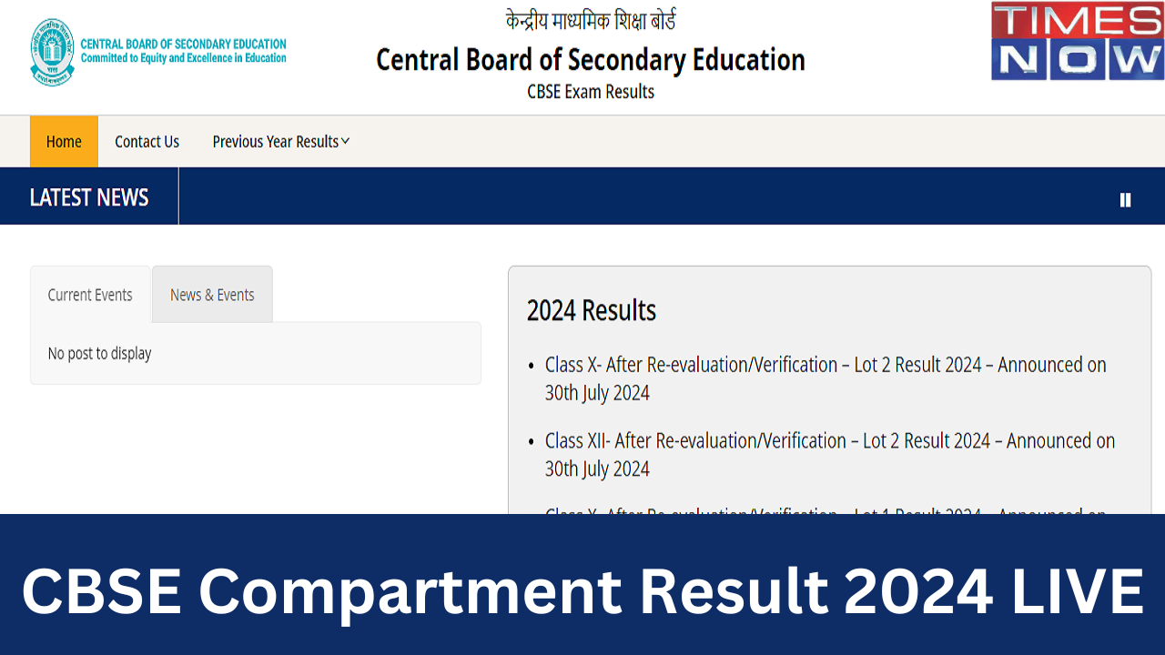 CBSE Compartment Result 2024 Date Highlights CBSE 12th Compartment Results OUT 2978 Students Pass