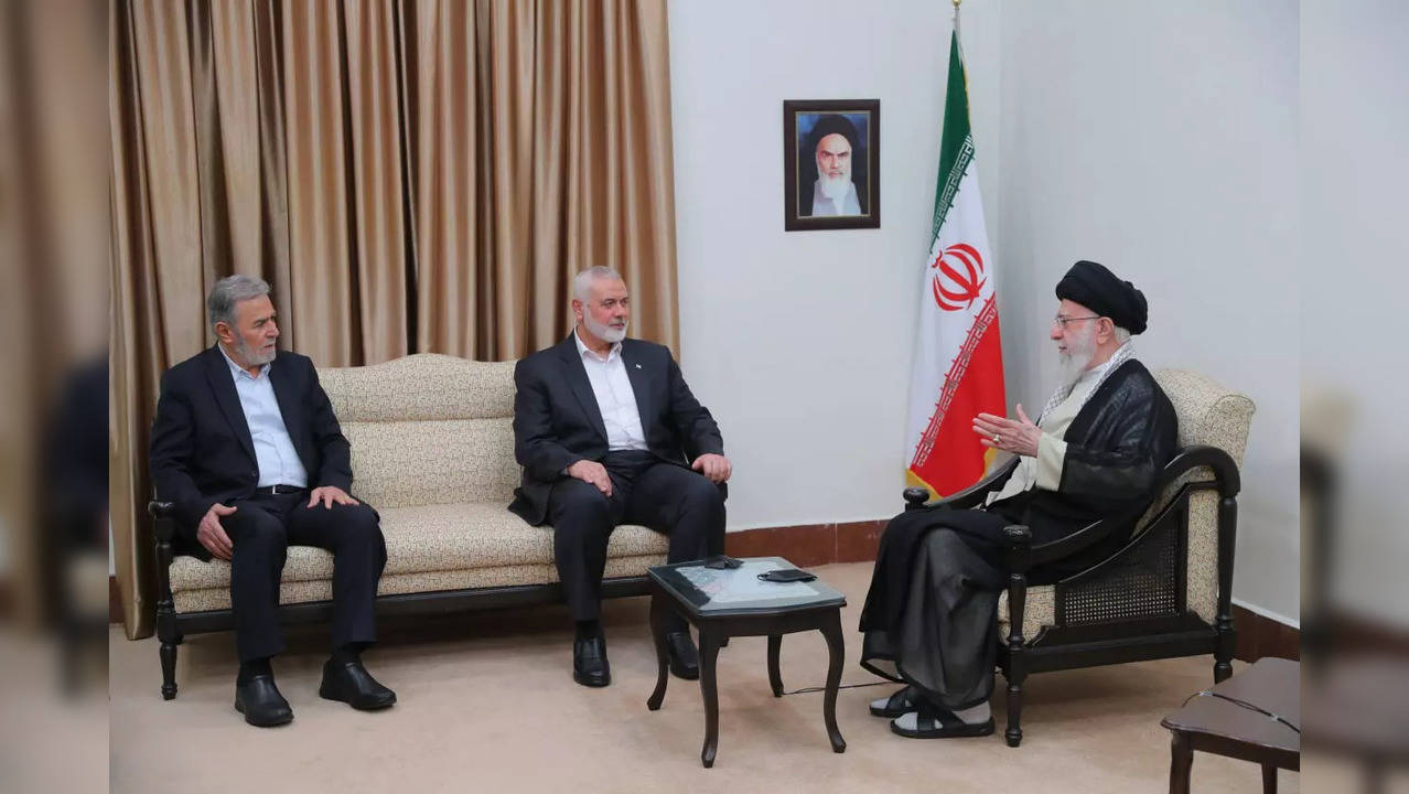 Imam Khamenei with Ismail Haniyah