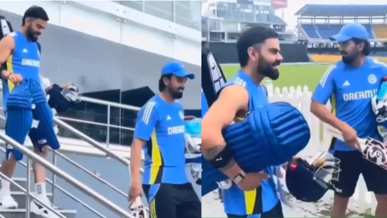 Virat Kohli-KL Rahul In All SMILES As India Stars Share Light Moment Ahead Of IND-SL ODI Series : WATCH