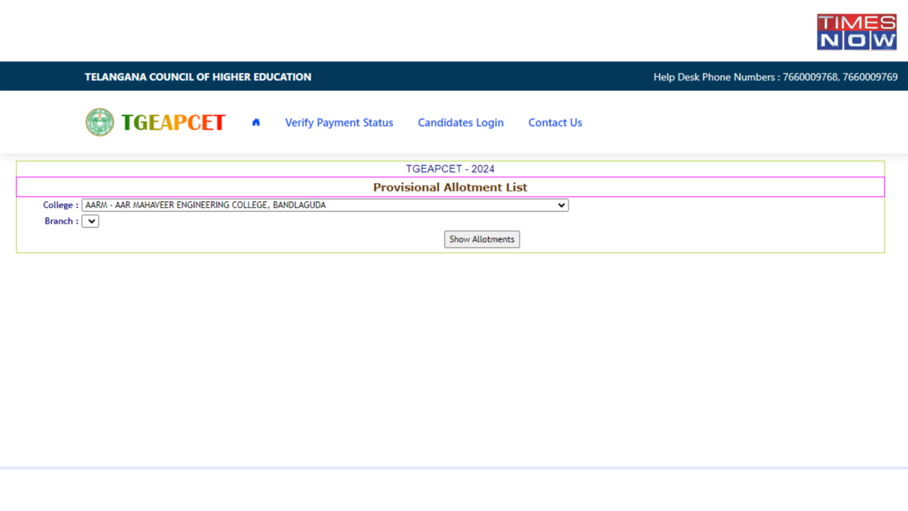 TS EAMCET Counselling 2024 Phase 2 Seat Allotment Result OUT at tgeapcet.nic.in