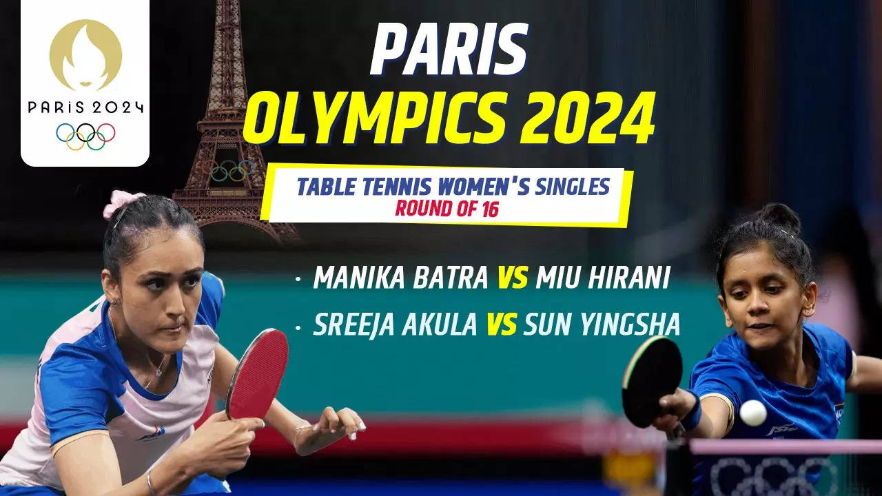 Sreeja Akula vs Sun Yingsha Table Tennis Highlights Olympics 2024 Sreeja Akula Loses To Sun Yingsha 0-4 In Pre-Quarterfinals