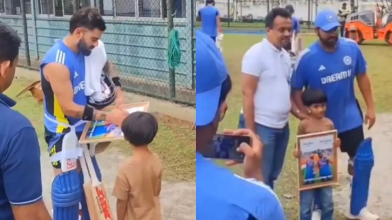 Virat Kohli-Rohit Sharma Brighten Up Young Fan's Day, Embraces Little Kid With Autographs & Selfies : WATCH