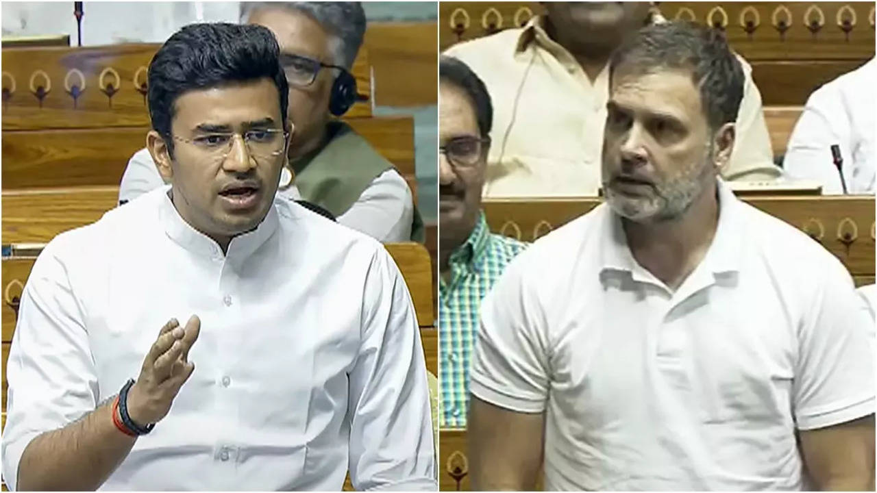 BJP MP Tejasvi Surya, Rahul Gandhi