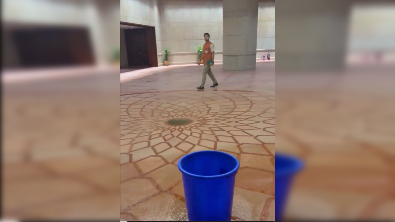 water leakage at new parliament building