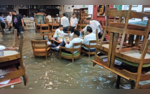 Journalists Drinking and Eating in Underwater Food Area Press Club of India Waterlogged in Delhi Pic Goes Viral