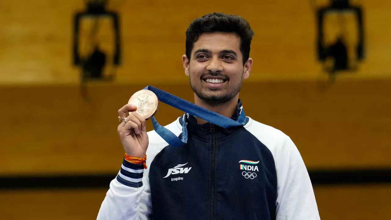 Indian shooter Swapnil Kusale wins bronze medal at Paris Olympics