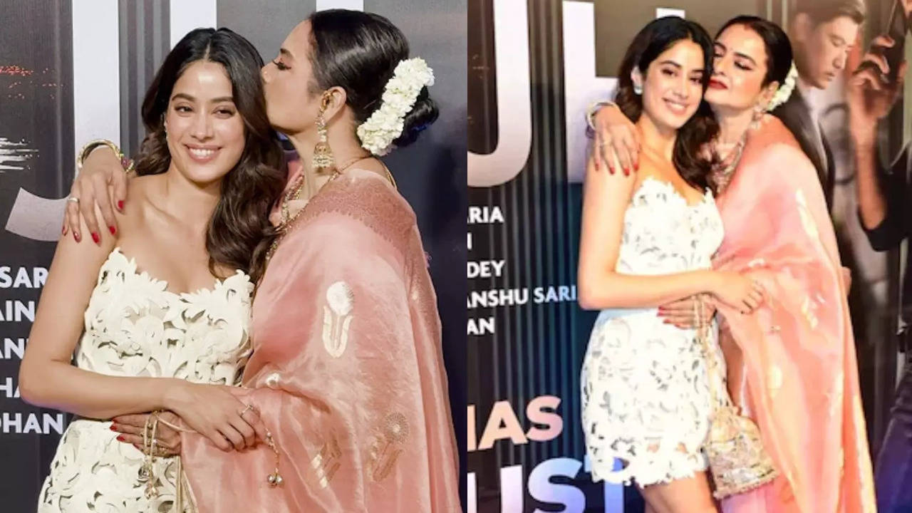 Ulajh Screening: Rekha Hugs Janhvi Kapoor, Kisses Poster. Netizens Say 'She Steps In Like Mother Figure'