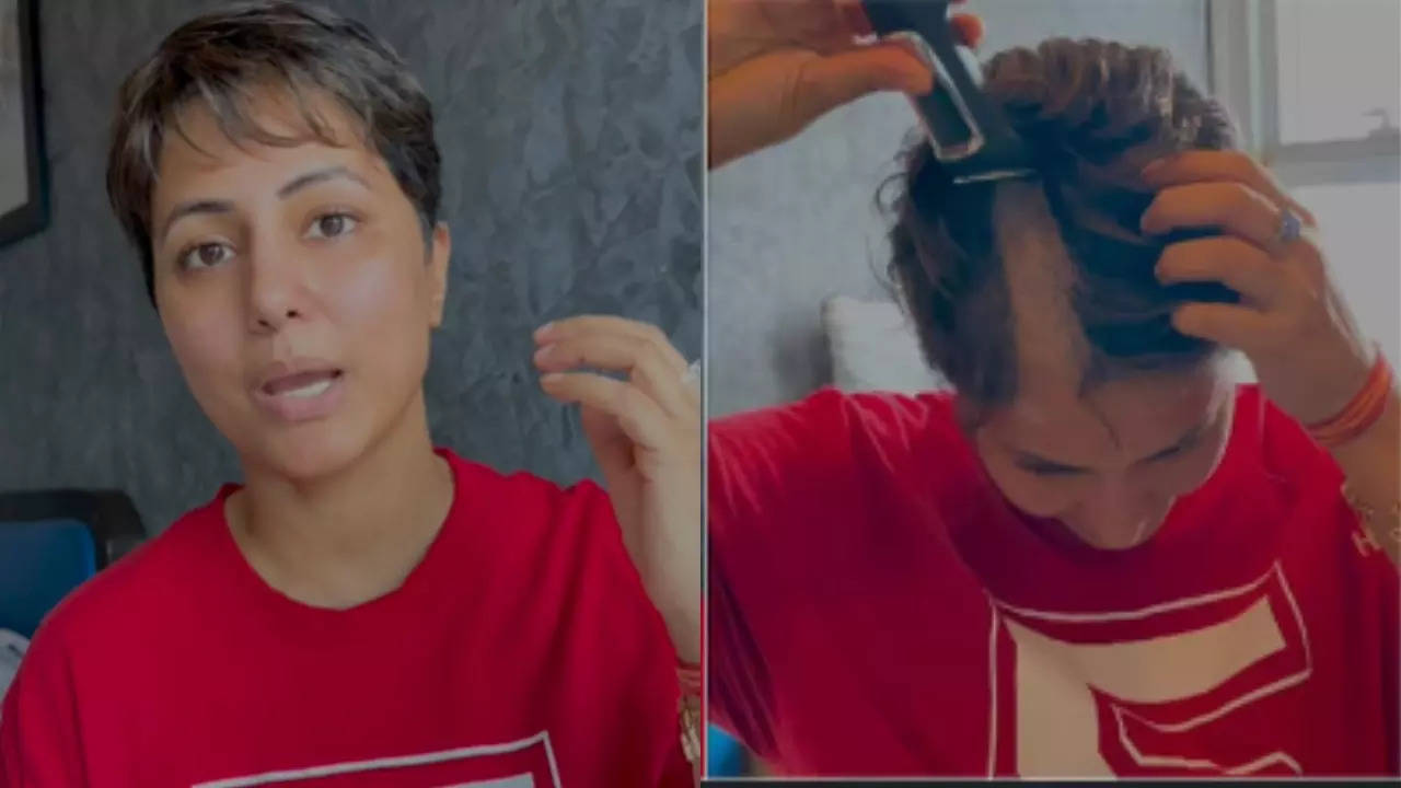 Hina Khan Goes Bald Amid Breast Cancer Treatment: 'Depressing To See Hair Falling Off' - Watch