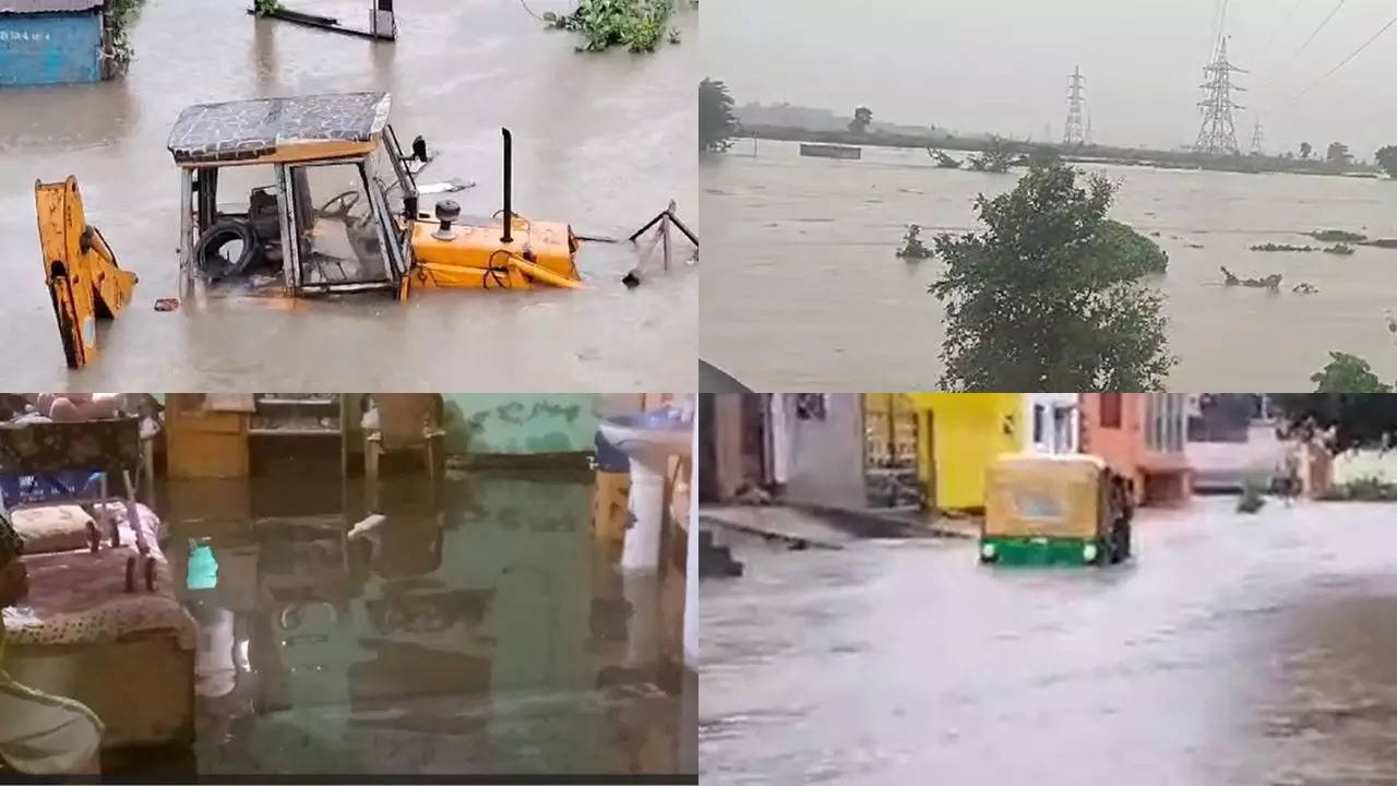 JCB Submerged, Temples Inundated, Homes Flooded, Rainfall Lashes West Burdwan District