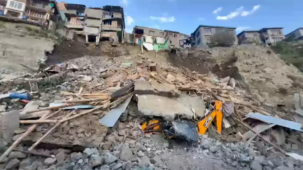 Building Collapse Site in Kargil, Jammu and Kashmir