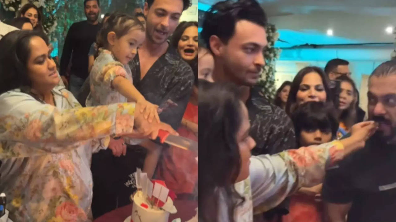 Salman Khan's Sister Arpita Khan Celebrates Birthday With Sikandar Star And Family. Don't Miss Her Two-Tier Cake