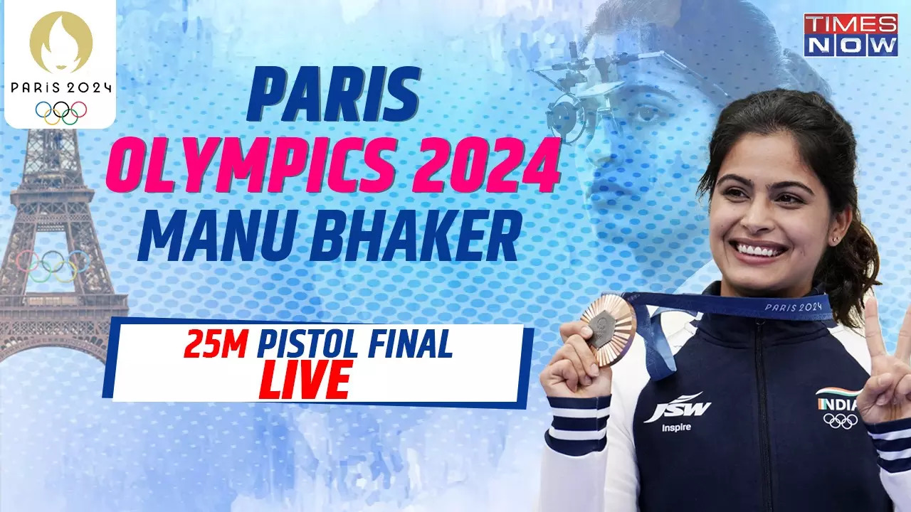 Manu Bhaker 25M Pistol Final Live Paris Olympics Double Medalist Finishes 4th Misses Medal by a Whisker