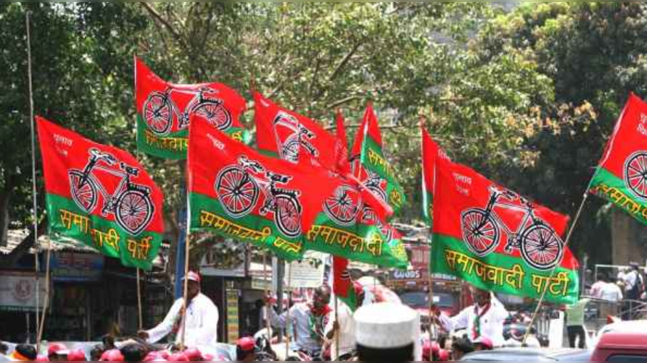 Samajwadi Party flags