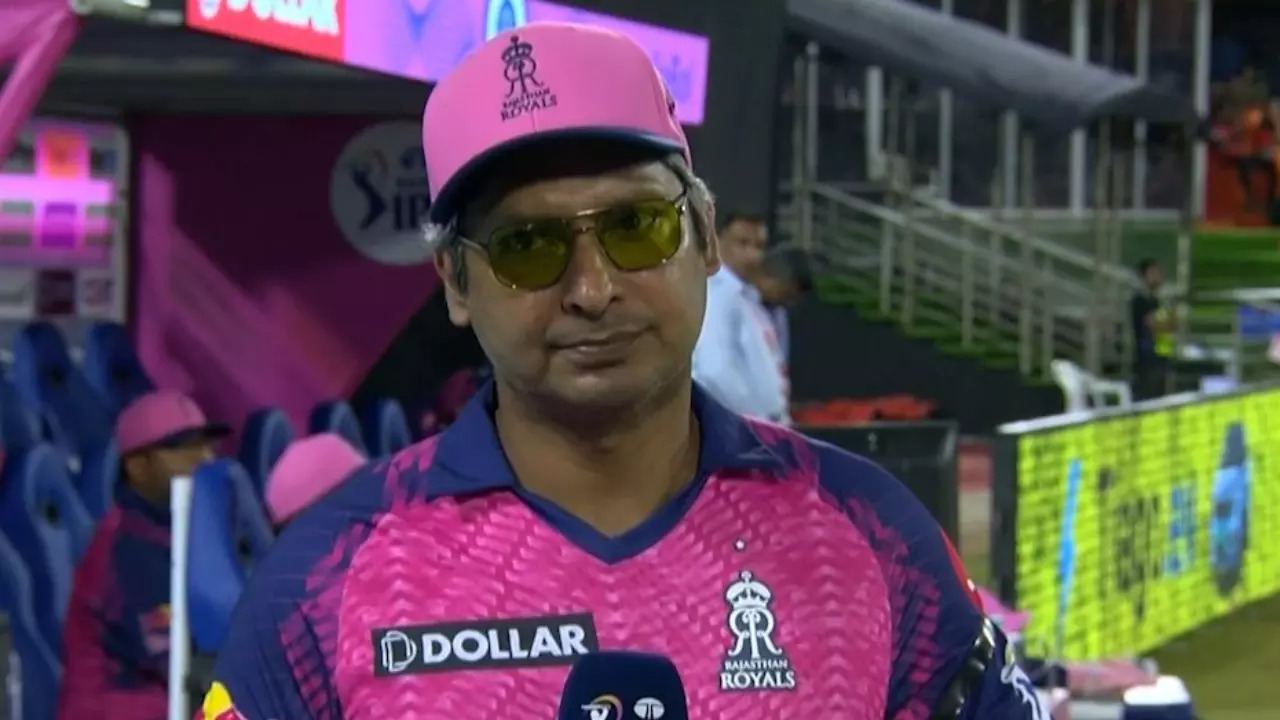 Kumar Sangakkara during an IPL match