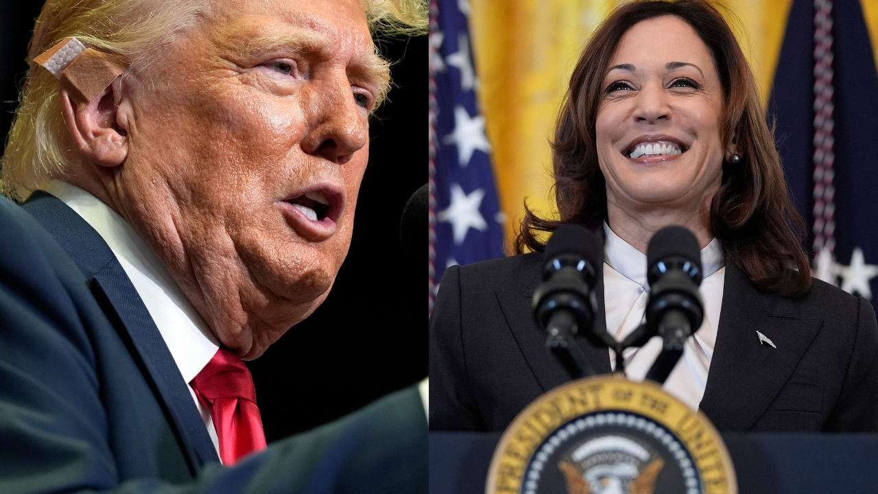 Donald Trump and Kamala Harris