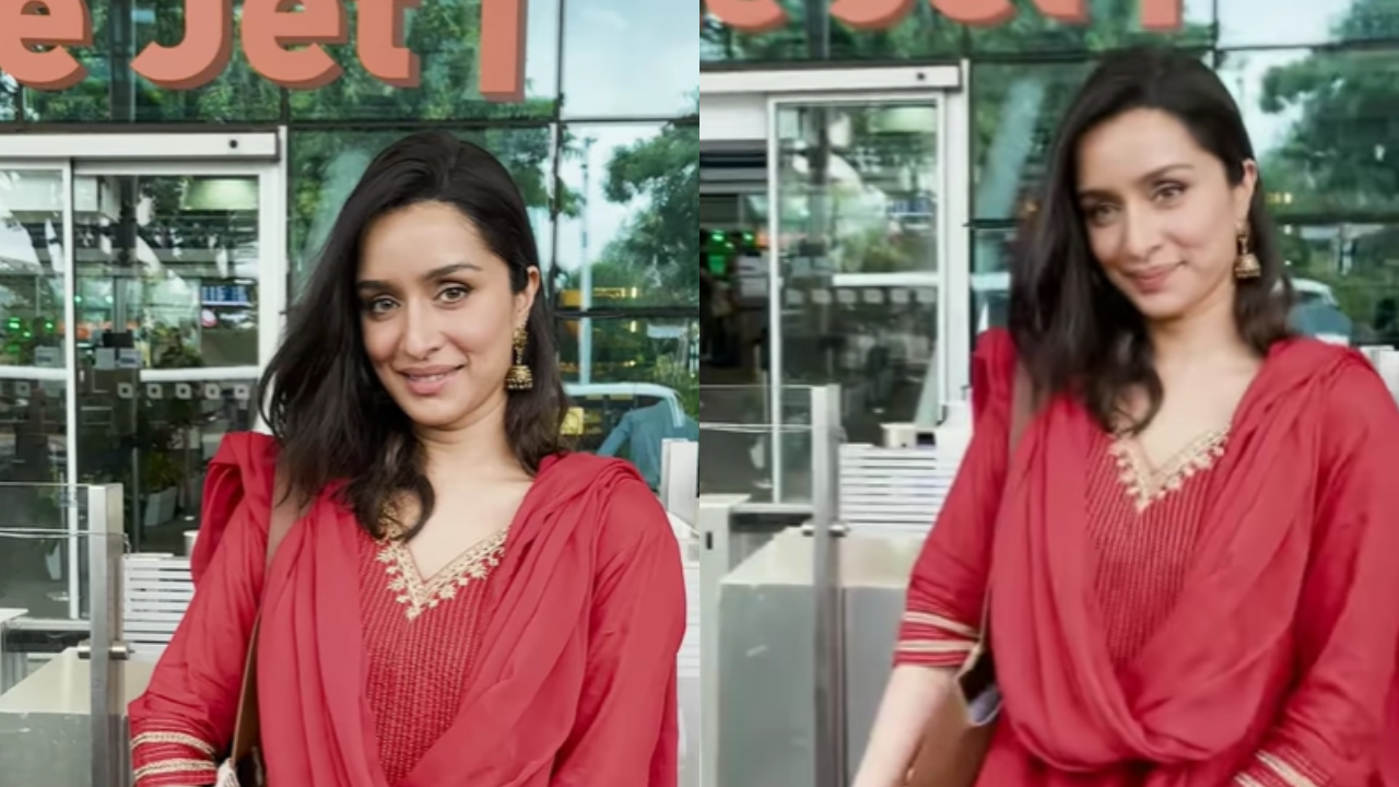 Shraddha Kapoor's red salwar suit