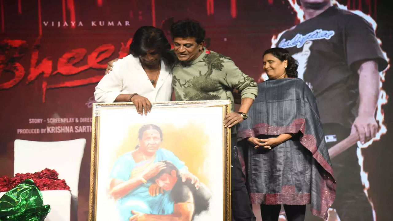 Dr Shivarajkumar at Duniya Vijay's 'Bheema' trailer launch event.