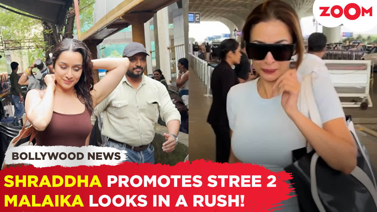 Shraddha Kapoor appears hurried while promoting Stree 2 | Malaika Arora quickly flees from the paps
