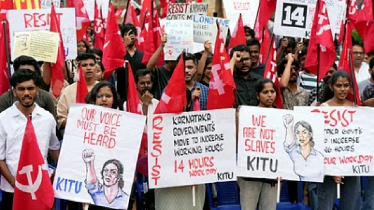 Karnataka IT employees union protest