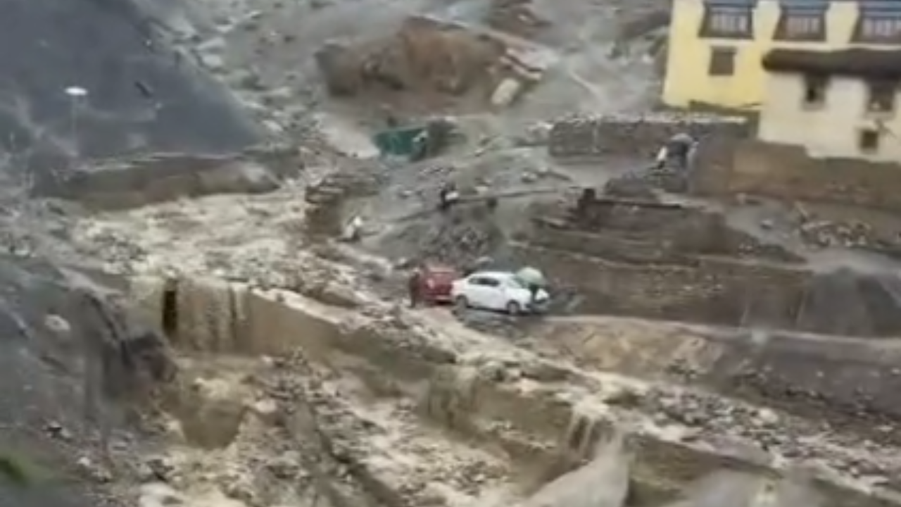 Cloudburst In Himachal Pradesh's Lahual Spiti