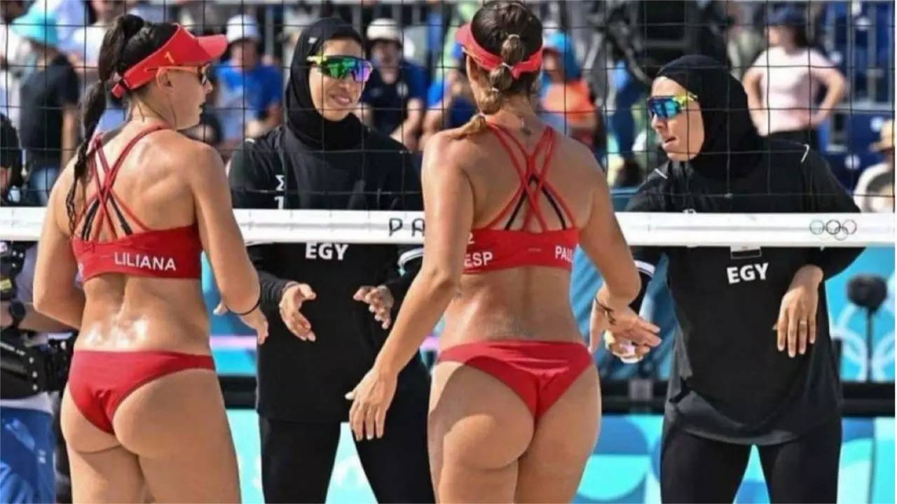 Spain vs Egypt Beach Volleyball Match