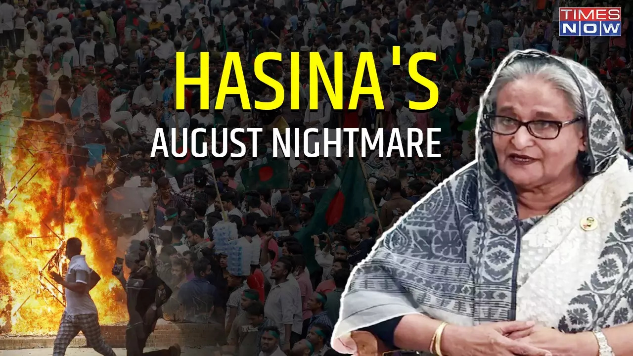 Sheikh Hasina landed in India on Monday evening