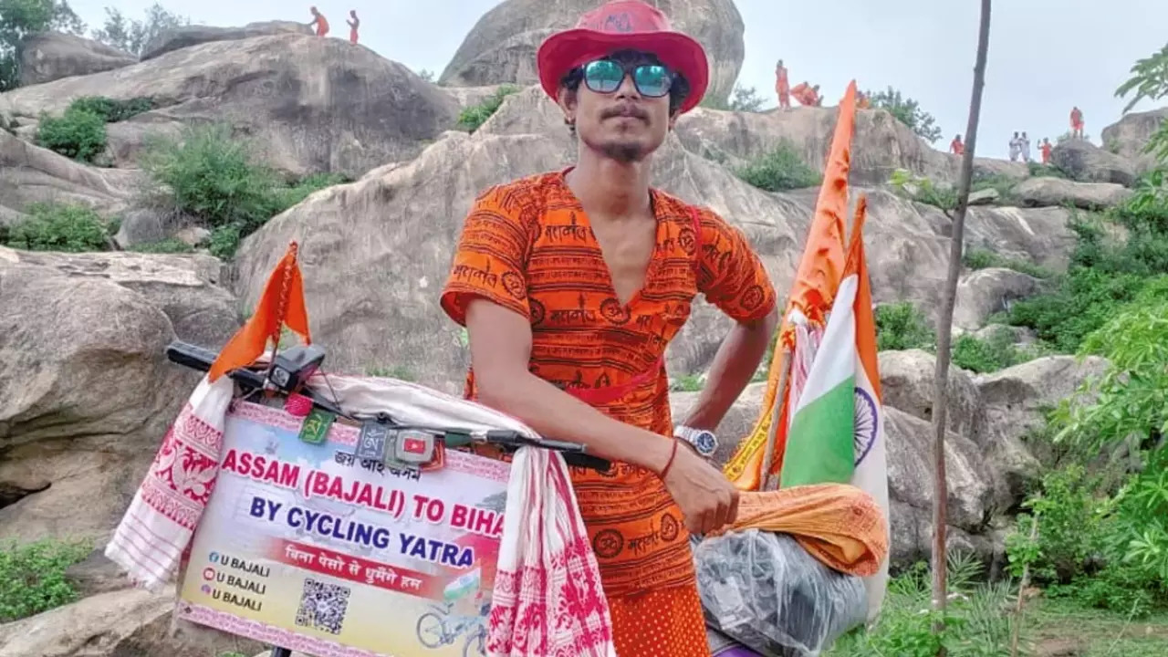 Himangshu Sarma swears by cycling as the best way to mitigate air pollution-causing emissions.