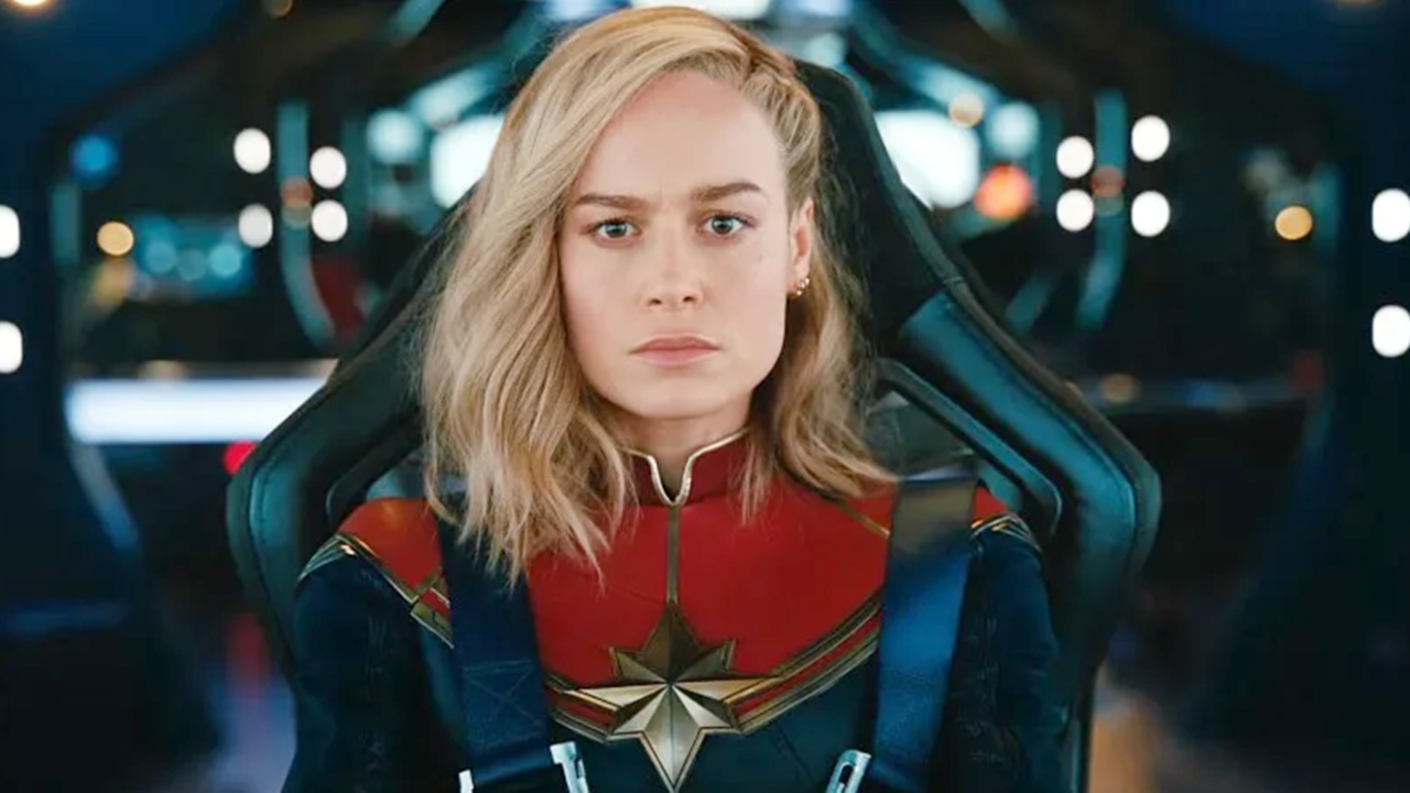 Brie Larson as Captain Marvel.