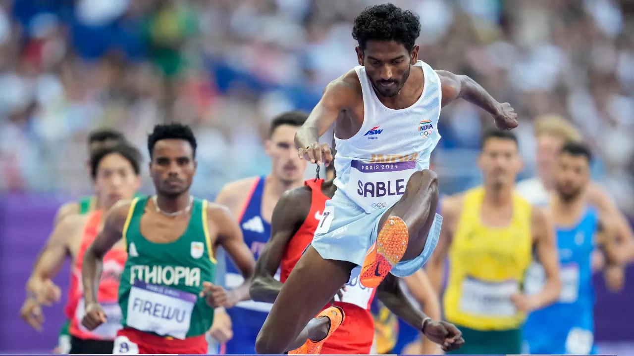 Avinash Sable in action at Paris Olympics