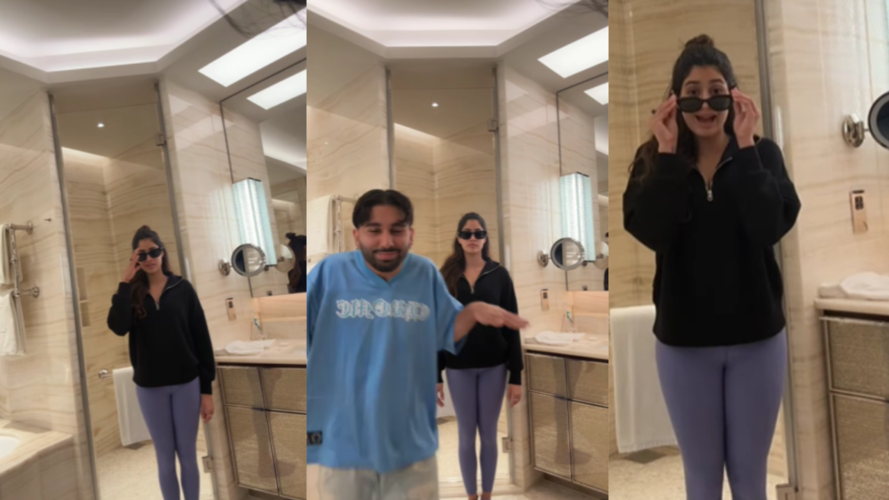 Janhvi Kapoor Looks Adorable As Orry Dances Around Her In Playful Video. Shanaya Compares Them To Kim, North