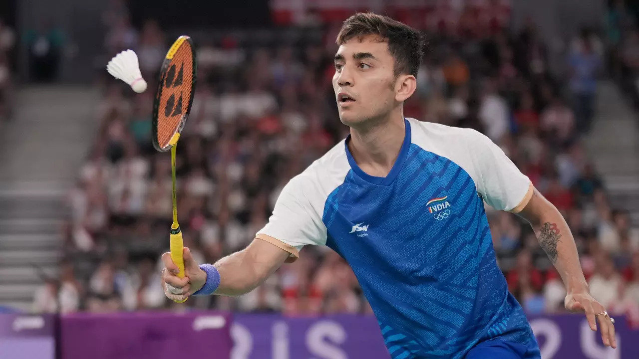 Lakshya Sen in action at Paris Olympics