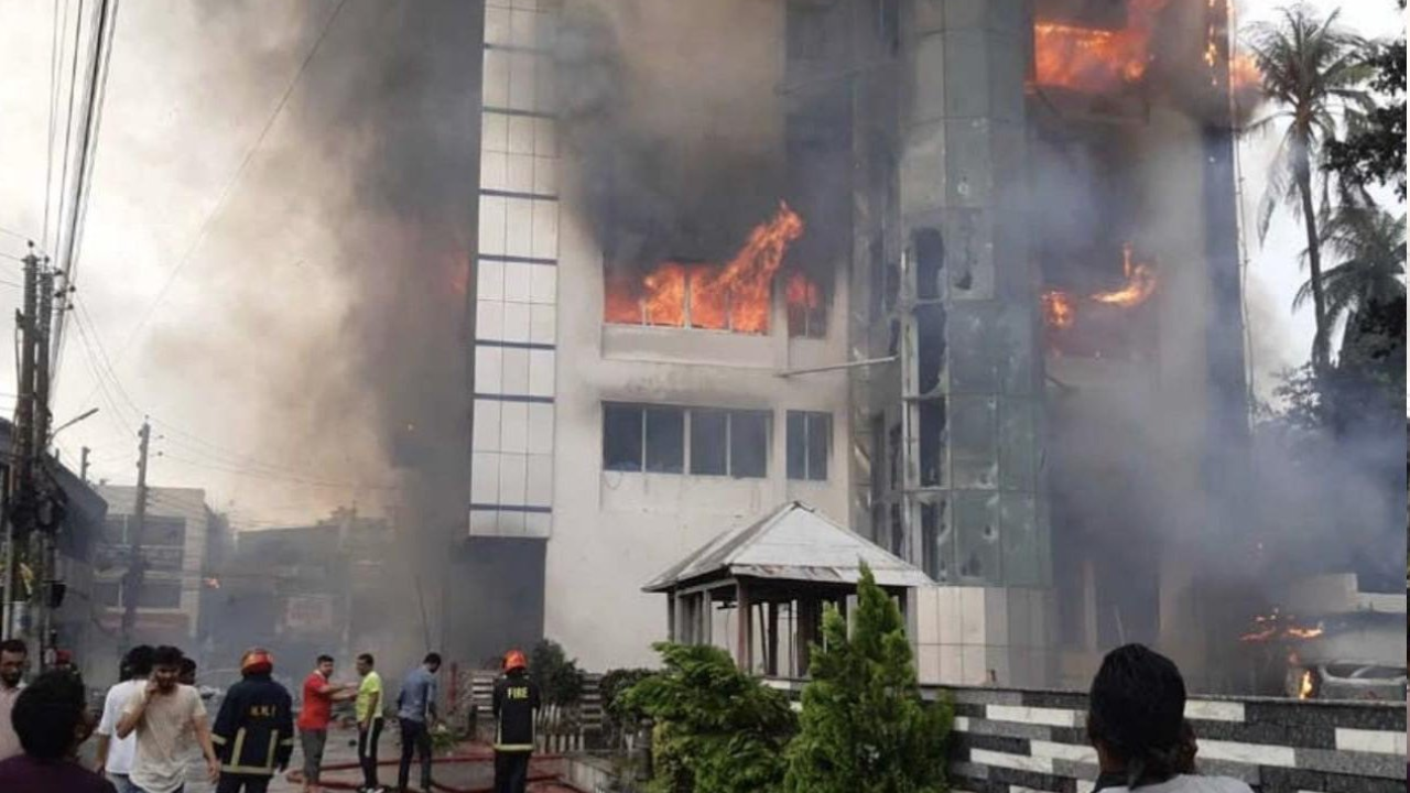 Bangladesh Hotel Set On Fire