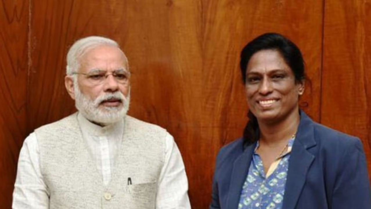 PM Modi with PT Usha