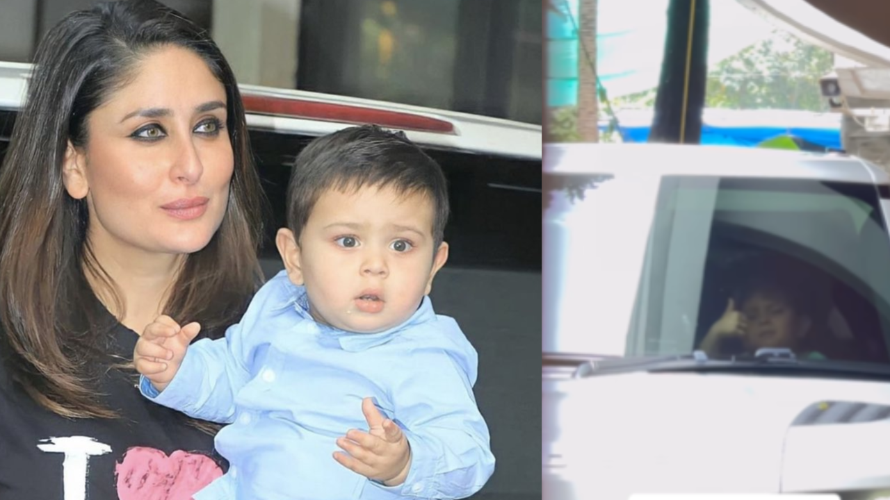 Kareena Kapoor, Saif Ali Khan's Little Munchkin Jeh Gives A Thumbs Up To Paps In Viral Video. Netizens Are All Hearts