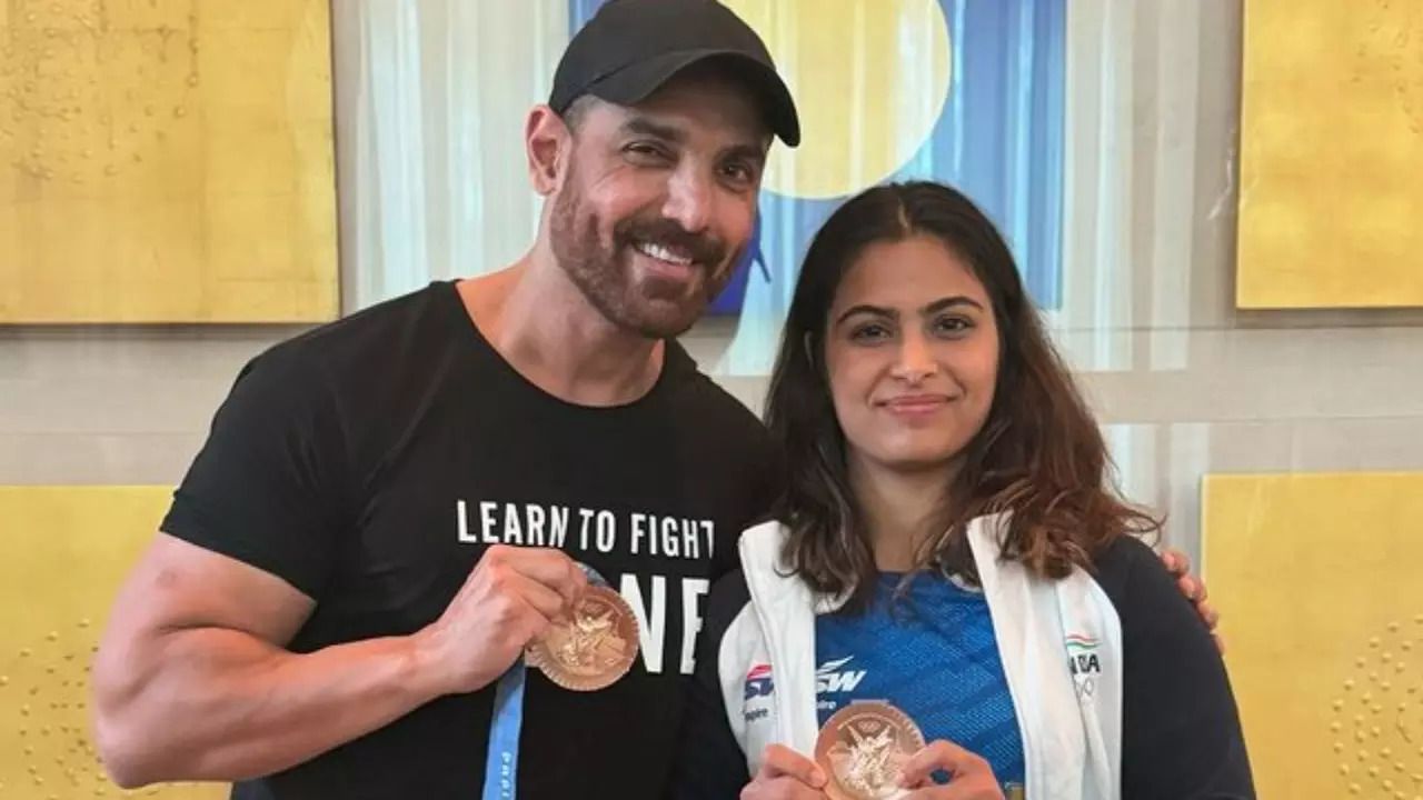 John Abraham meets double bronze medallist Manu Bhaker: She has made India proud