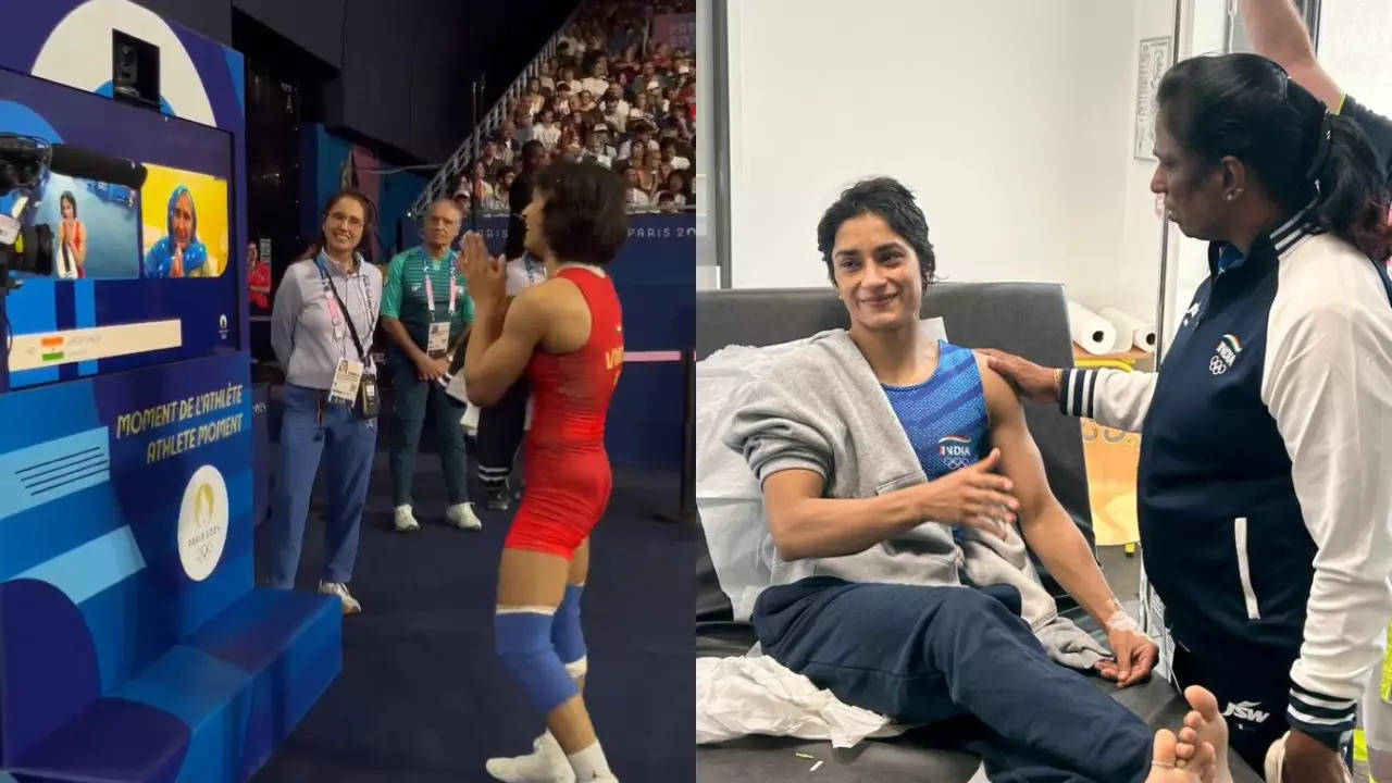 Vinesh Phogat's video call with mom goes viral after Olympics disqualification saga.