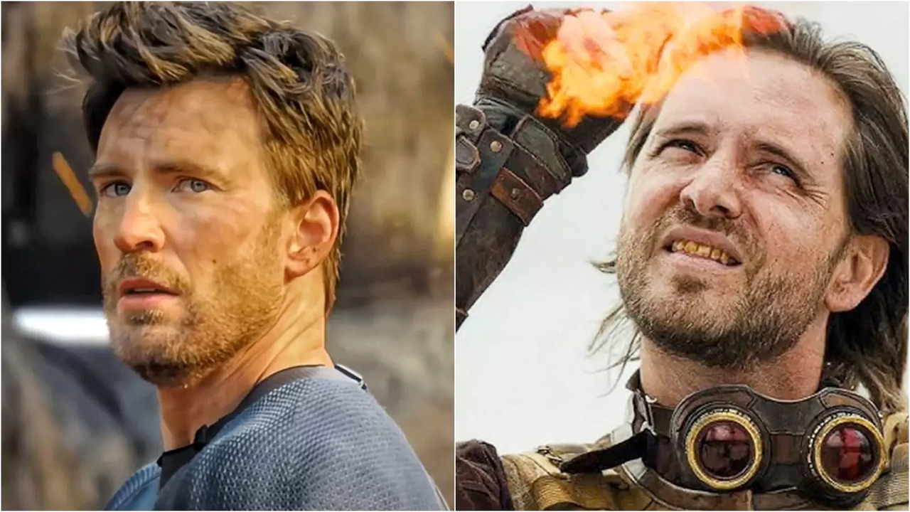 Chris Evans as Human Torch and Aaron Stanford as Pyro in Deadpool & Wolverine.