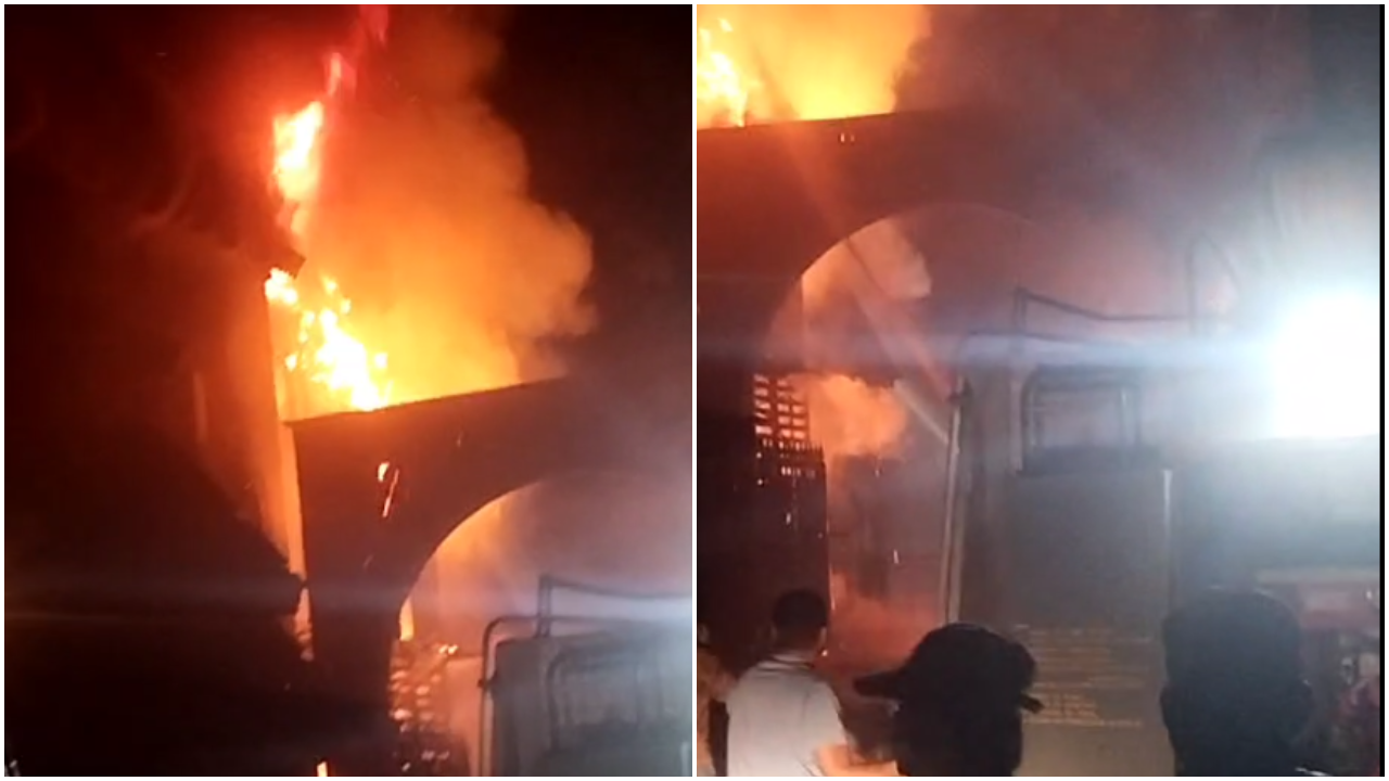 Massive Fire Breaks Out At Drama Theatre In Maharashtra's Kolhapur