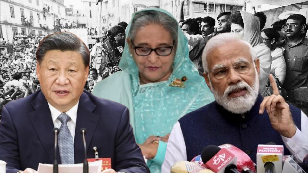 Xi Jinping, Sheikh Hasina and Narendra Modi