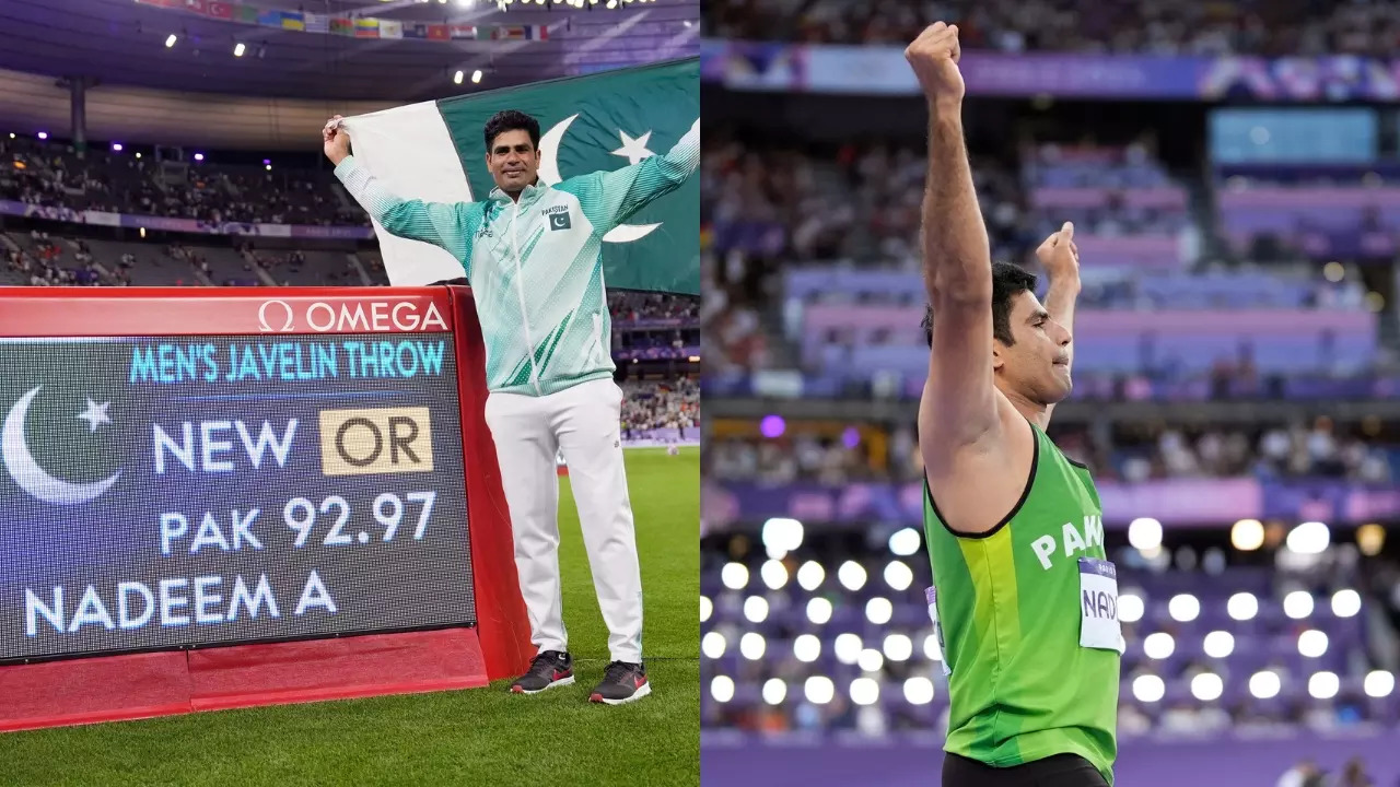 Gold medallist Arshad Nadeem's viillage, Khanewal, raised money for him to buy a javelin. AP