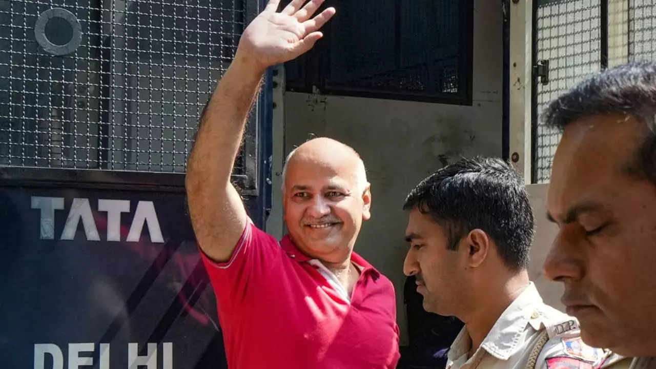 Manish Sisodia walks out of jail