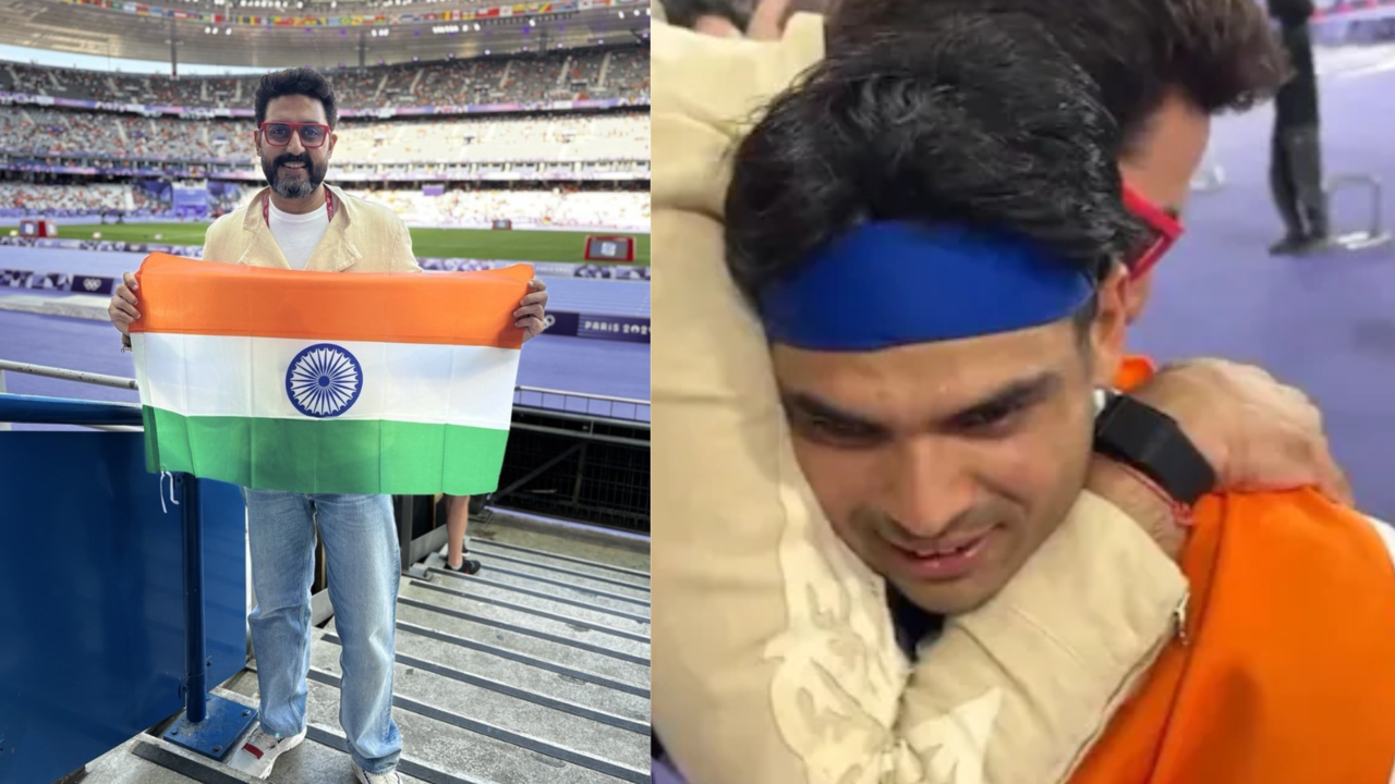 Abhishek Bachchan Shares Warm Hug With Neeraj Chopra After He Secures Medal For India At Paris Olympics 2024. WATCH